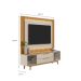 Rack com Painel para TV até 70 Polegadas Owen com LED 2 GV Tauari e Off White