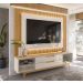 Rack com Painel para TV até 70 Polegadas Owen com LED 2 GV Tauari e Off White