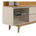 Rack com Painel para TV até 70 Polegadas Owen com LED 2 GV Tauari e Off White