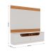Rack com Painel para TV até 75 Polegadas Santorini 4 Portas Off White e Freijó