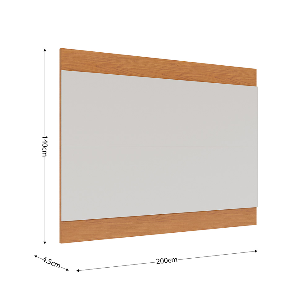 Rack com Painel para TV até 75 Polegadas Santorini 4 Portas Off White e Freijó