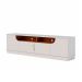 Rack com Painel para TV até 75 Polegadas Santorini 4 Portas Off White e Freijó