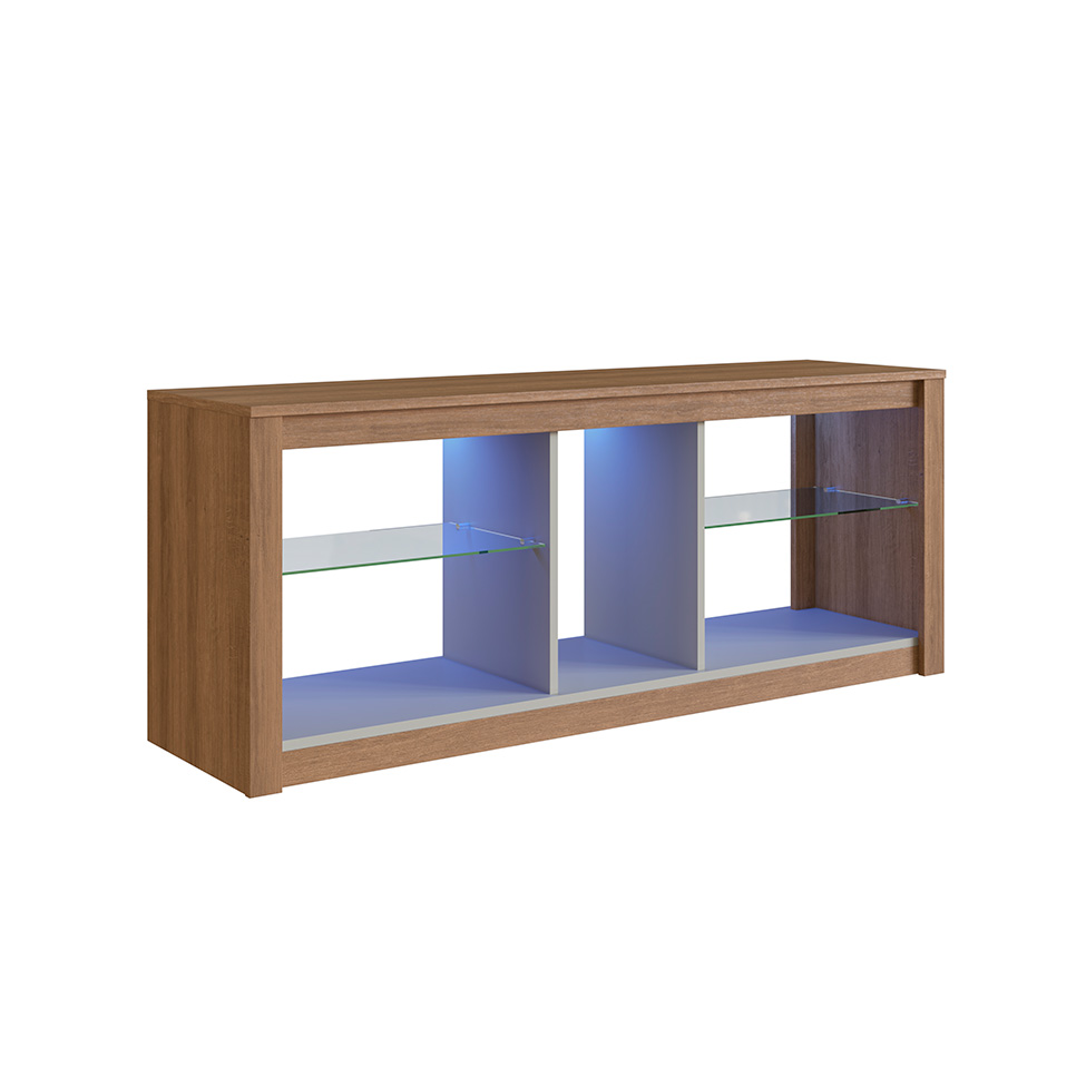 Rack par TV até 55 Polegadas Leona com LED Mel e Arenas 136 cm