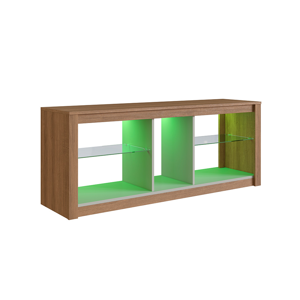 Rack par TV até 55 Polegadas Leona com LED Mel e Arenas 136 cm