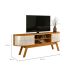 Rack para TV até  75 Polegadas Valência 2 Portas Cinamomo e Off White 183 cm