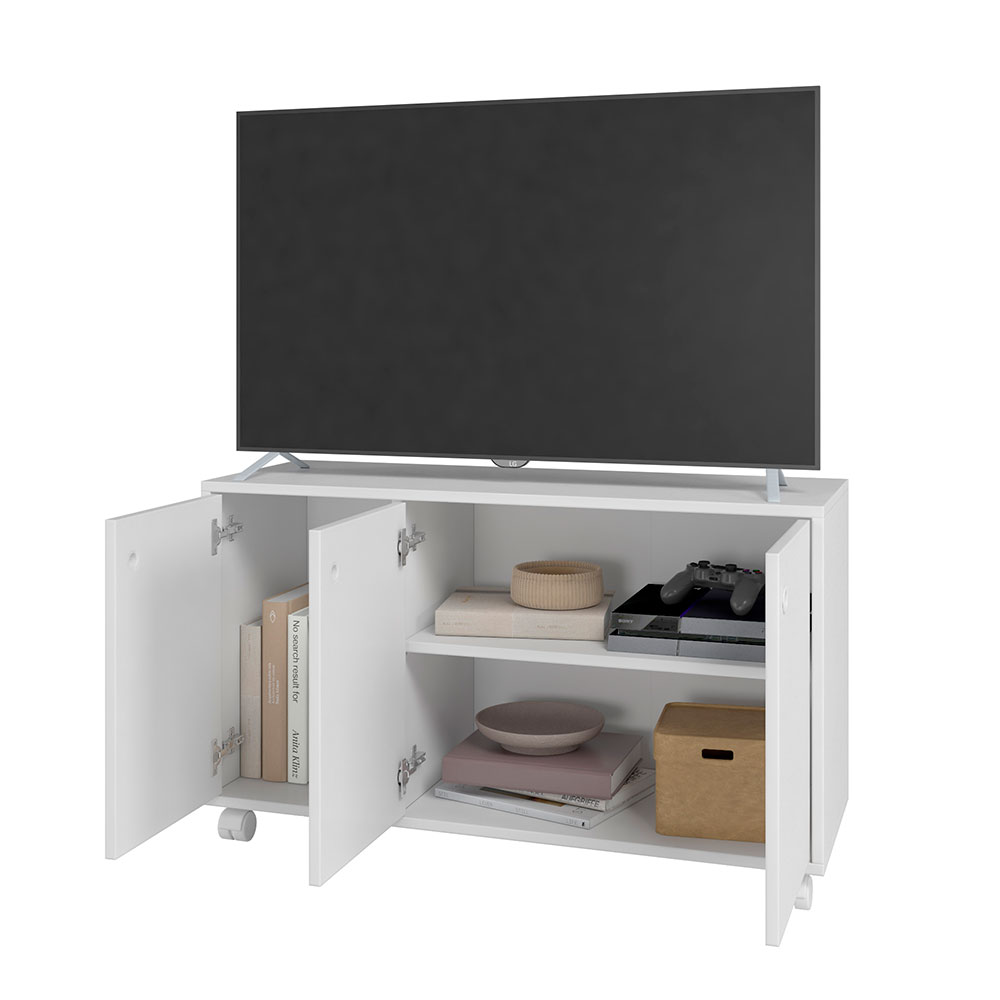 Rack para TV até 40 Polegadas Luna 3 PT Branco 90 cm