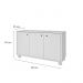 Rack para TV até 40 Polegadas Luna 3 PT Branco 90 cm