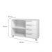 Rack para TV até 40 Polegadas Monatelano 4 GV Branco 90 cm