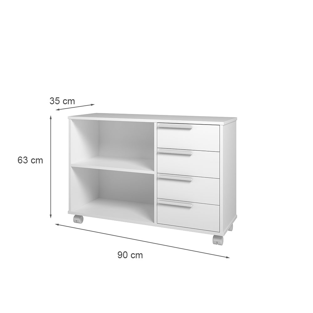 Rack para TV até 40 Polegadas Monatelano 4 GV Branco 90 cm