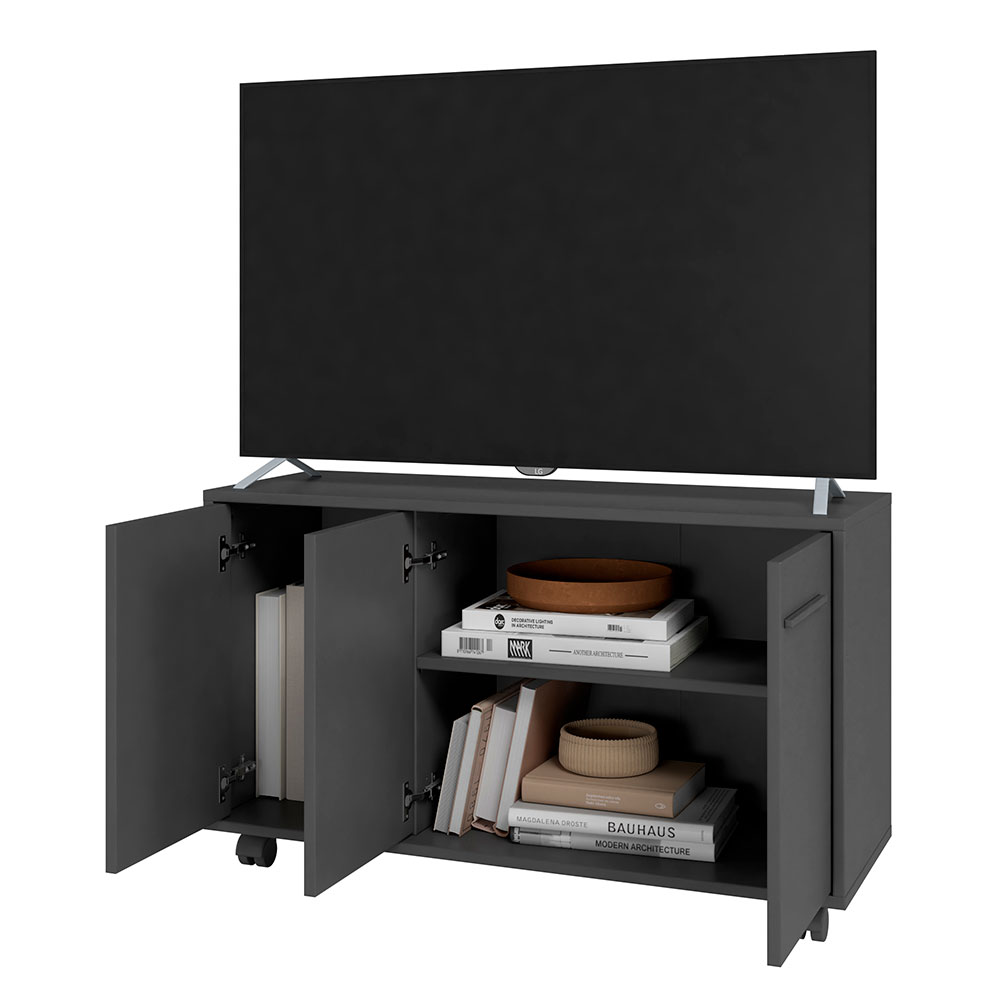 Rack para TV até 40 Polegadas Vienne 3 PT Preto 90 cm