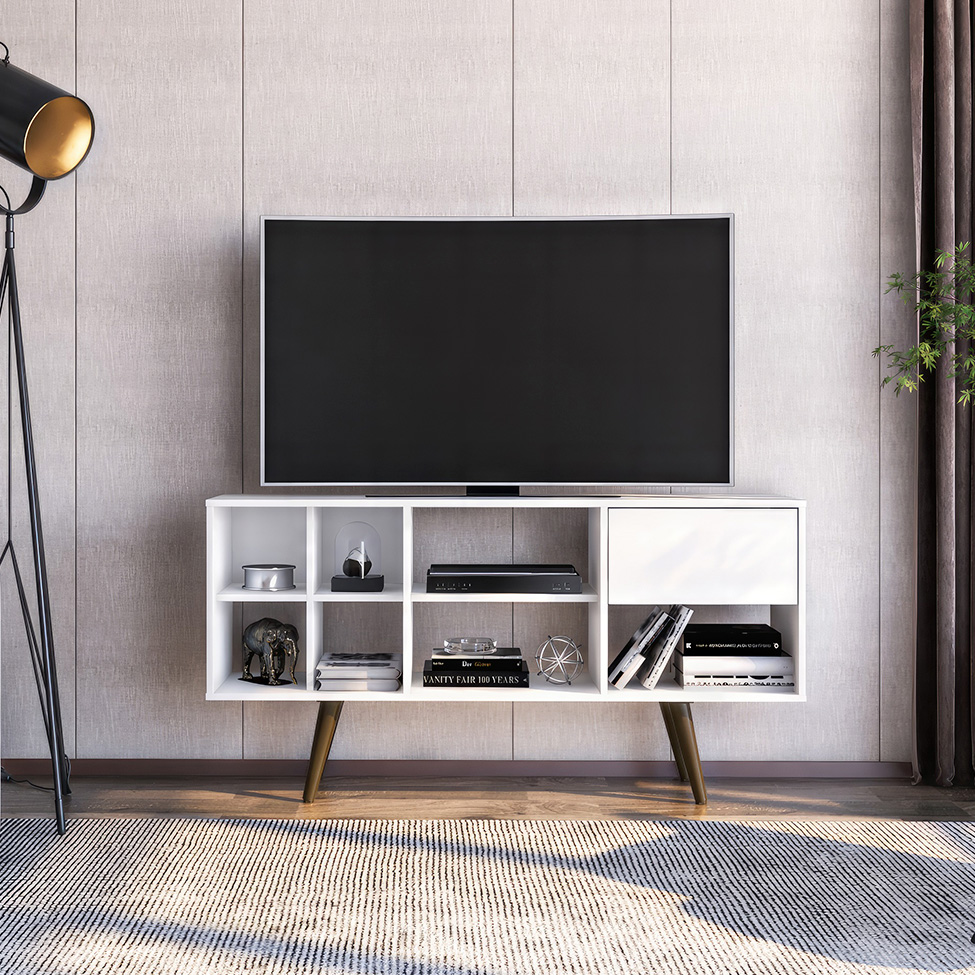 Rack para TV até 43 Polegadas Áustria 1 GV Branco