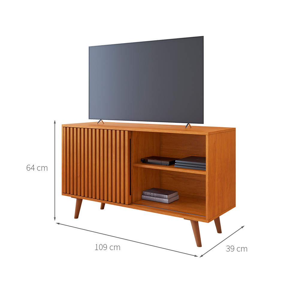 Rack para TV até 43 Polegadas Carinho 1 PT Cinamomo