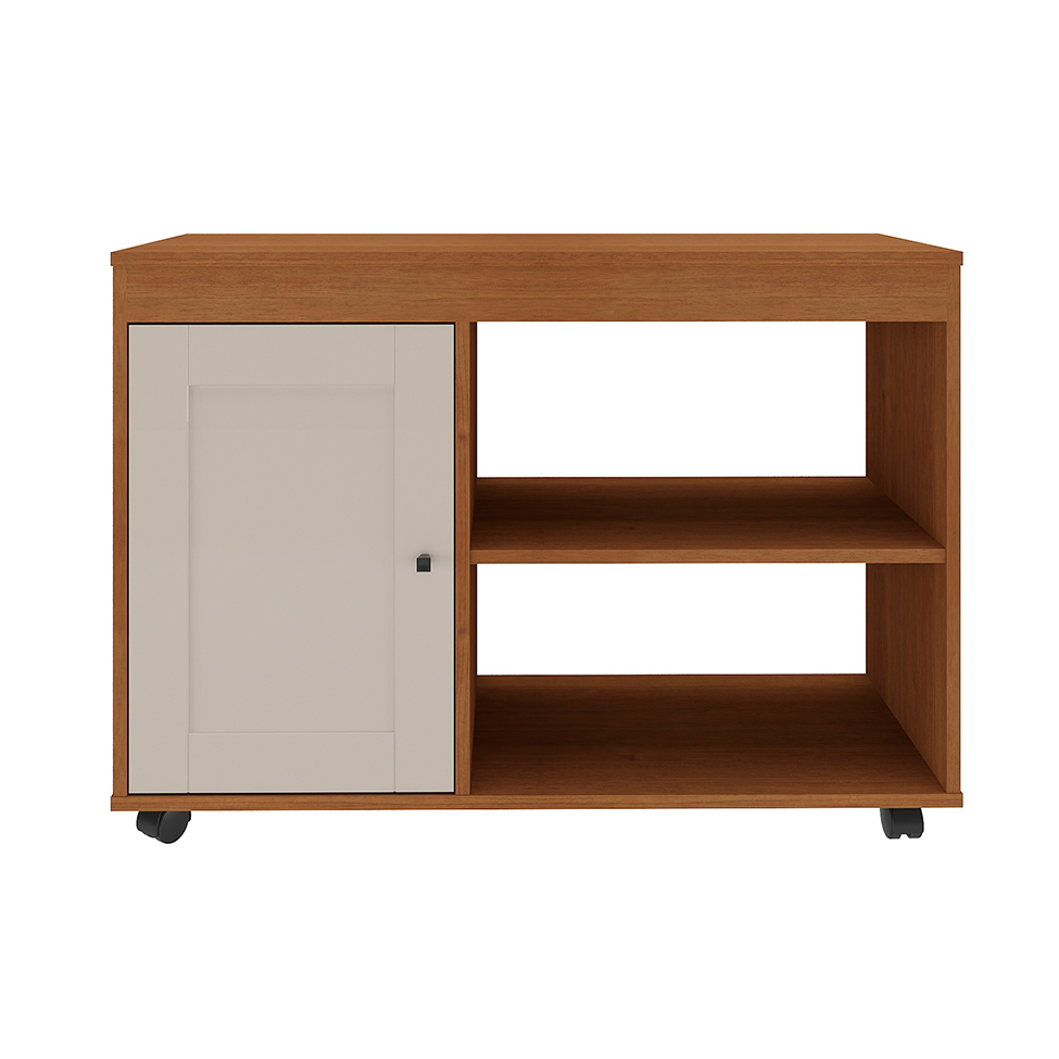 Rack para TV até 47 Polegadas Sampa 1 PT Cinamomo e Off White 91 cm