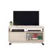 Rack para TV até 50 Polegadas Artur 1 Porta Calacata e Off White 121 cm