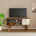 Rack para TV até 50 Polegadas Frank 1 PT Cinamomo e Off White