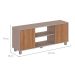 Rack para TV até 50 Polegadas Luka 2 PT Fendi e Mel 120 cm