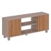 Rack para TV até 50 Polegadas Luka 2 PT Fendi e Mel 120 cm