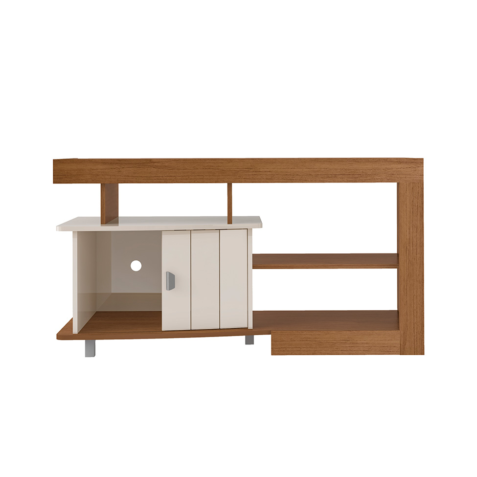 Rack para TV até 50 Polegadas Royal 1 PT Cinamomo e Off White