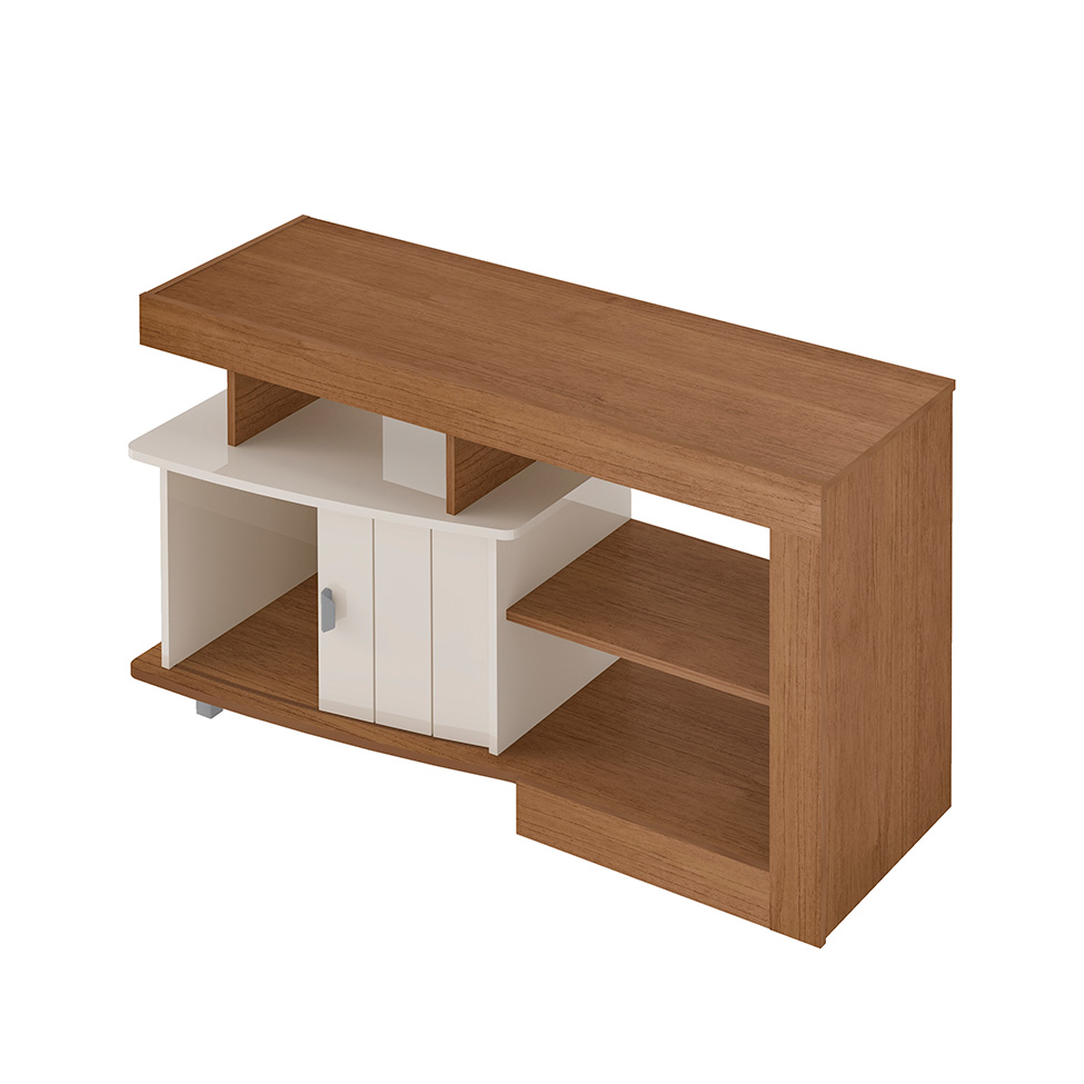 Rack para TV até 50 Polegadas Royal 1 PT Cinamomo e Off White