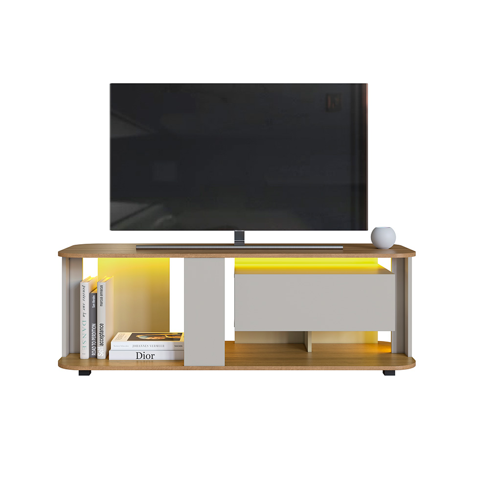 Rack para TV até 55 Polegadas Grace com LED 1 GV Arenas e Mel