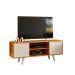 Rack para TV até 55 Polegadas Lisboa 2 Portas Cinamomo e Off White 136 cm