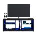Rack para TV até 55 Polegadas com LED Leo Preto 136 cm