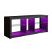 Rack para TV até 55 Polegadas com LED Leo Preto 136 cm