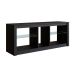 Rack para TV até 55 Polegadas com LED Leo Preto 136 cm