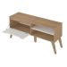 Rack para TV até 60 Polegadas Lotus 1 PT Carvalho e Off White 134 cm