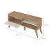 Rack para TV até 60 Polegadas Lotus 1 PT Carvalho e Off White 134 cm