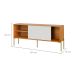 Rack para TV até 60 Polegadas Maelle 100% MDF 1 Porta Freijó e Off White