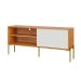 Rack para TV até 60 Polegadas Maelle 100% MDF 1 Porta Freijó e Off White