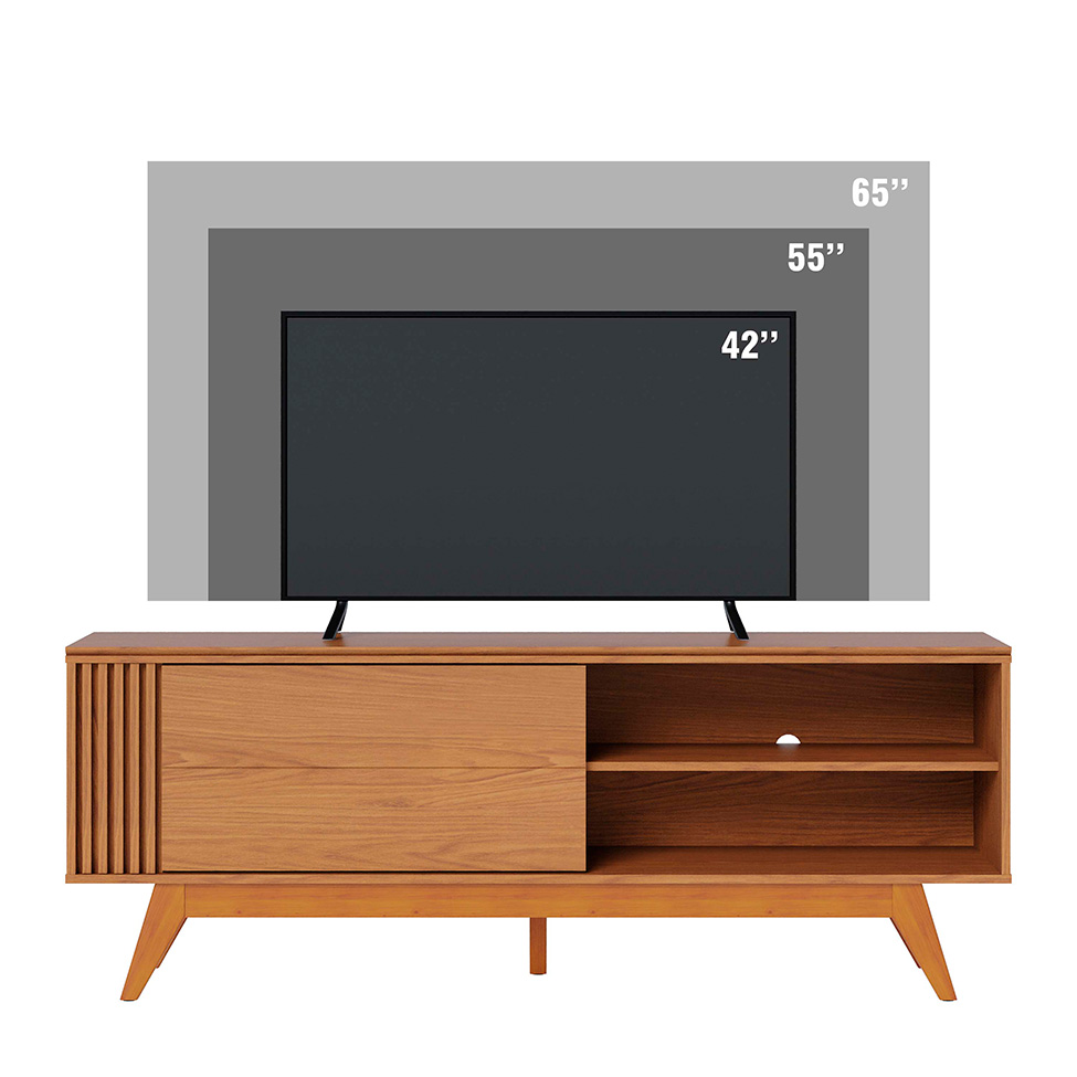 Rack para TV até 60 Polegadas Otawa 1 Porta Freijó