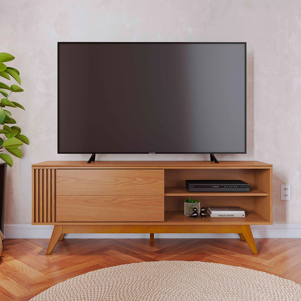Rack para TV até 60 Polegadas Otawa 1 Porta Freijó
