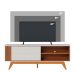 Rack para TV até 60 Polegadas Otawa 1 Porta Off White e Freijó