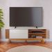 Rack para TV até 60 Polegadas Otawa 1 Porta Off White e Freijó