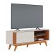 Rack para TV até 60 Polegadas Otawa 1 Porta Off White e Freijó