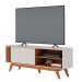 Rack para TV até 60 Polegadas Otawa 1 Porta Off White e Freijó