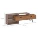 Rack para TV até 60 Polegadas Sunset 2 PT Mel e Fendi 180 cm
