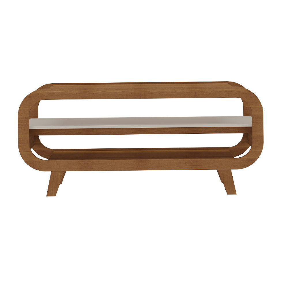 Rack para TV até 60 Polegadas Theo Cinamomo e Off White 133 cm