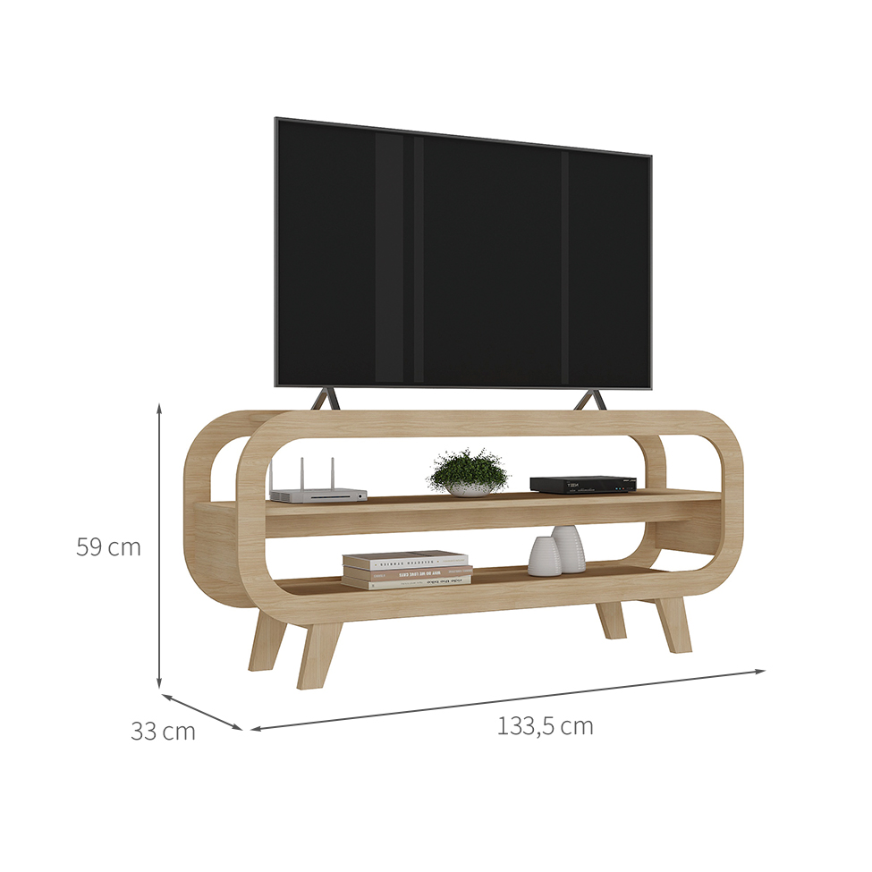 Rack para TV até 60 Polegadas Theo Naturale 133 cm
