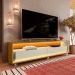 Rack para TV até 65 Polegadas Andorra com LED 2 GV Cedro e Off White