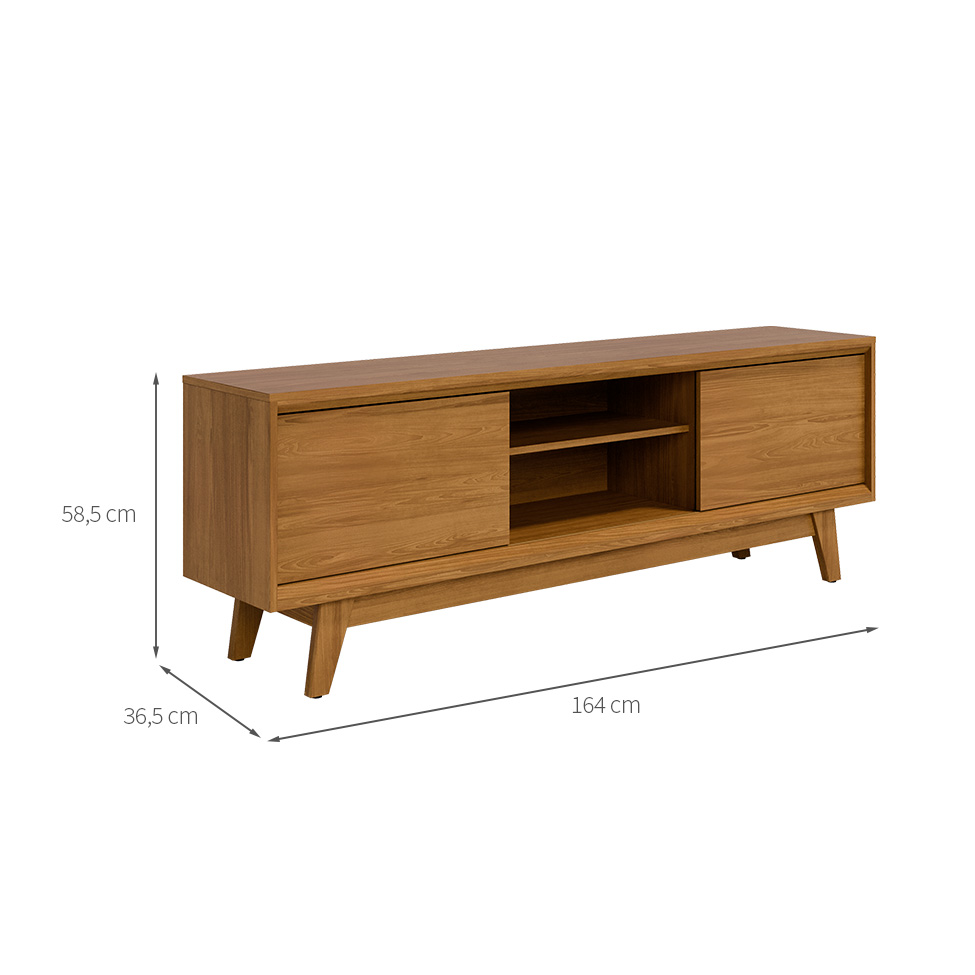 Rack para TV até 65 Polegadas Atlas 2 Portas Cumaru 164 cm