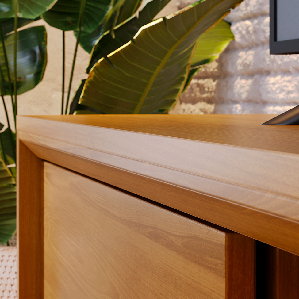 Rack para TV até 65 Polegadas Atlas 2 Portas Cumaru 164 cm