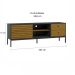 Rack para TV até 65 Polegadas Industrial Dior 1 PT 2 GV Preto 162 cm