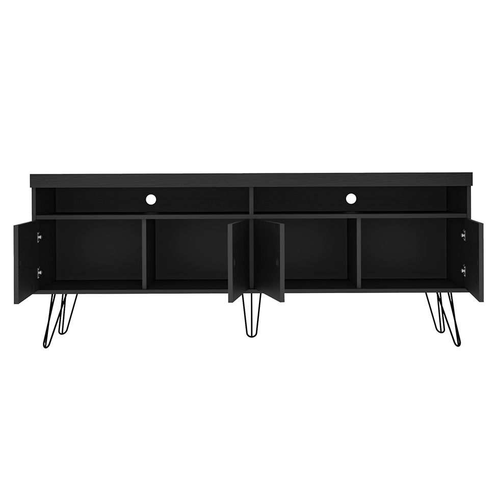 Rack para TV até 65 Polegadas Libery 4 PT Preto 160 cm