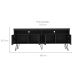 Rack para TV até 65 Polegadas Libery 4 PT Preto 160 cm
