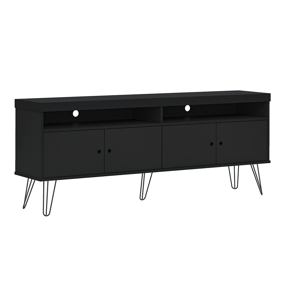 Rack para TV até 65 Polegadas Libery 4 PT Preto 160 cm