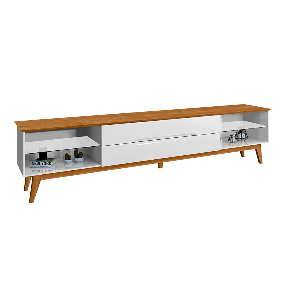 Rack para TV até 65 Polegadas Limit 2 GV Branco e Nature 181 cm