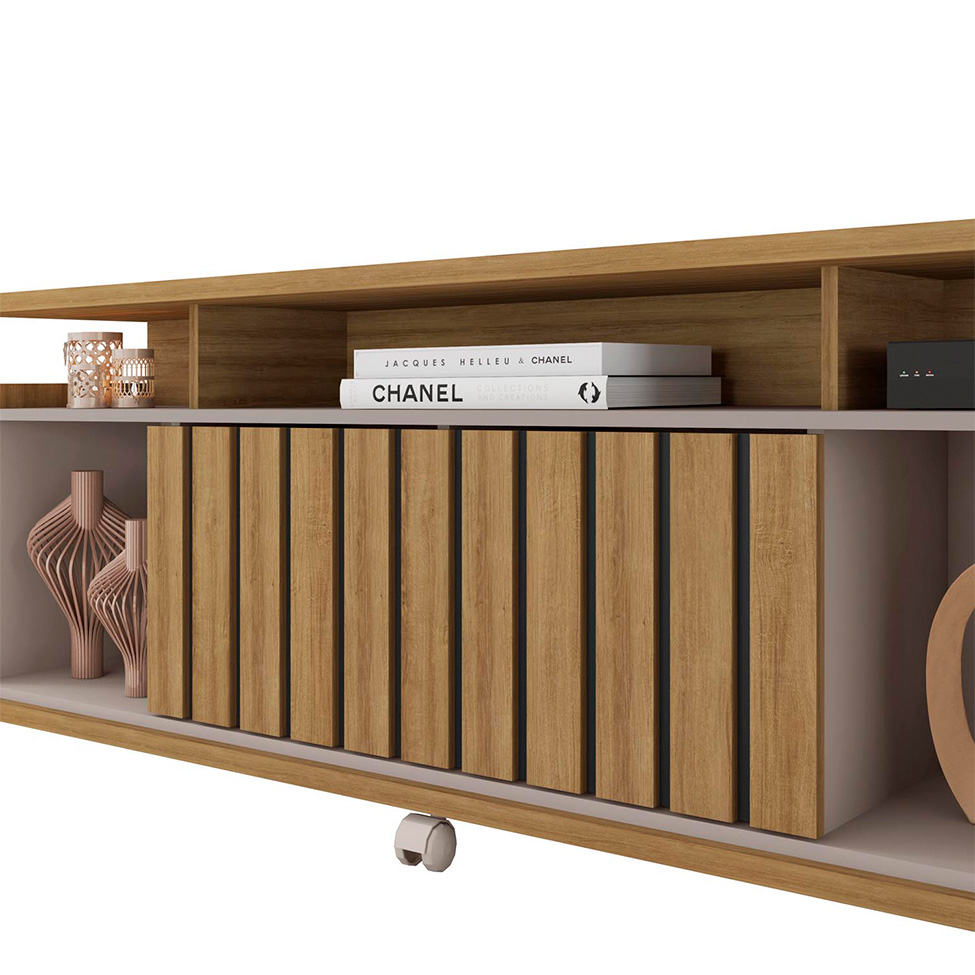 Rack para TV até 65 Polegadas Oasis 1 PT Mel e Cacao 160 cm